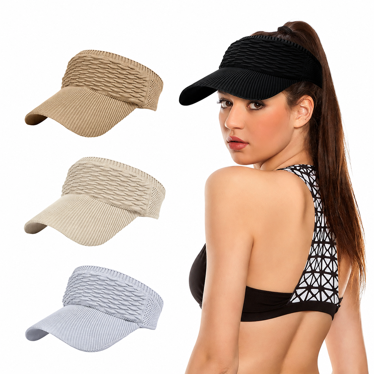Ponytail Sun Visor Hat
